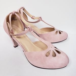 Chase + Chloe Kimmy Mid Heel Dress Pumps Rose Pink
